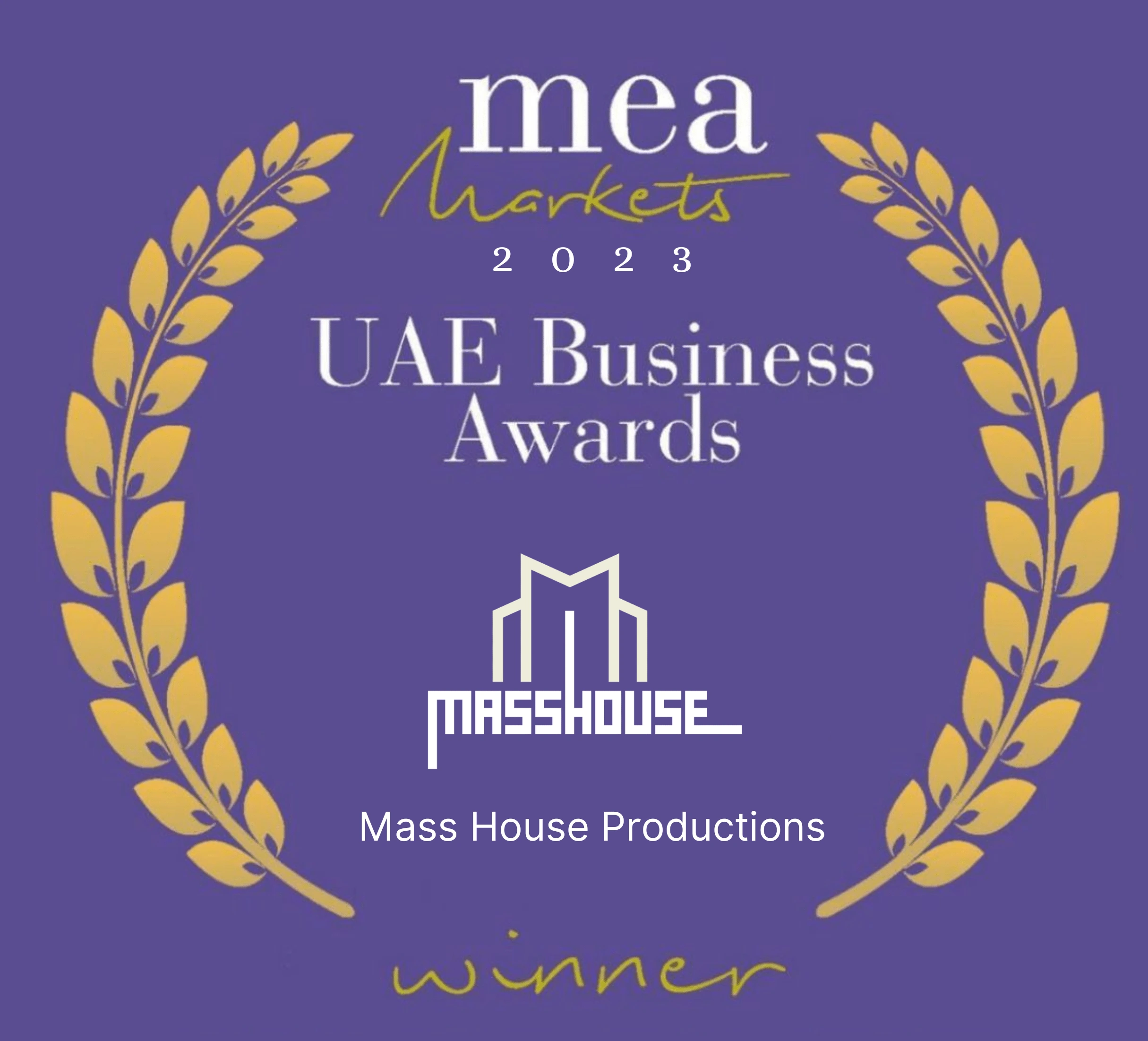 2023 UAE Business Awards Recipient - MassHouse Studio