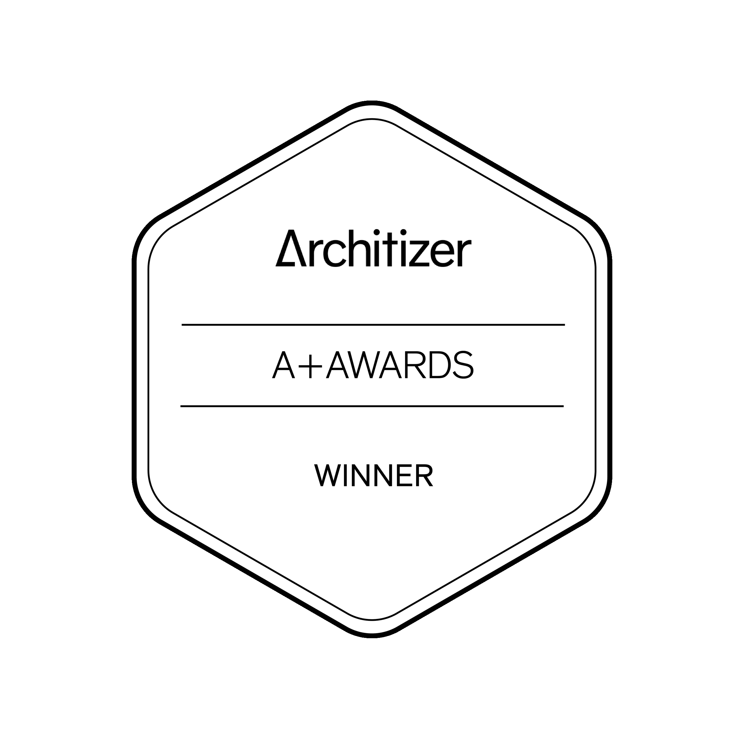 Architizer A+Awards winner laurel recognizing excellence in architecture and design media
