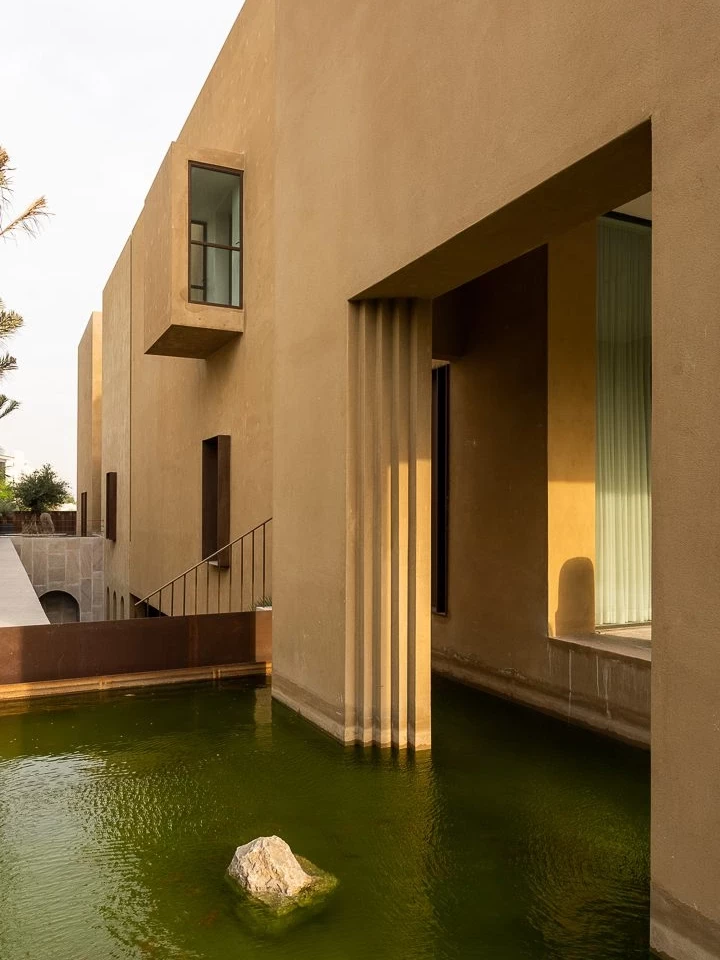 Visuals of the OrangeBox facade captured through cinematic film stills and fine art architectural photography