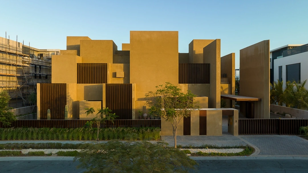 Visuals of the OrangeBox facade captured through cinematic film stills and fine art architectural photography