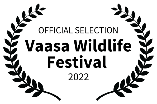 Official selection laurel for UMAH at Vaasa Wildlife Festival highlighting ecological documentary cinema
